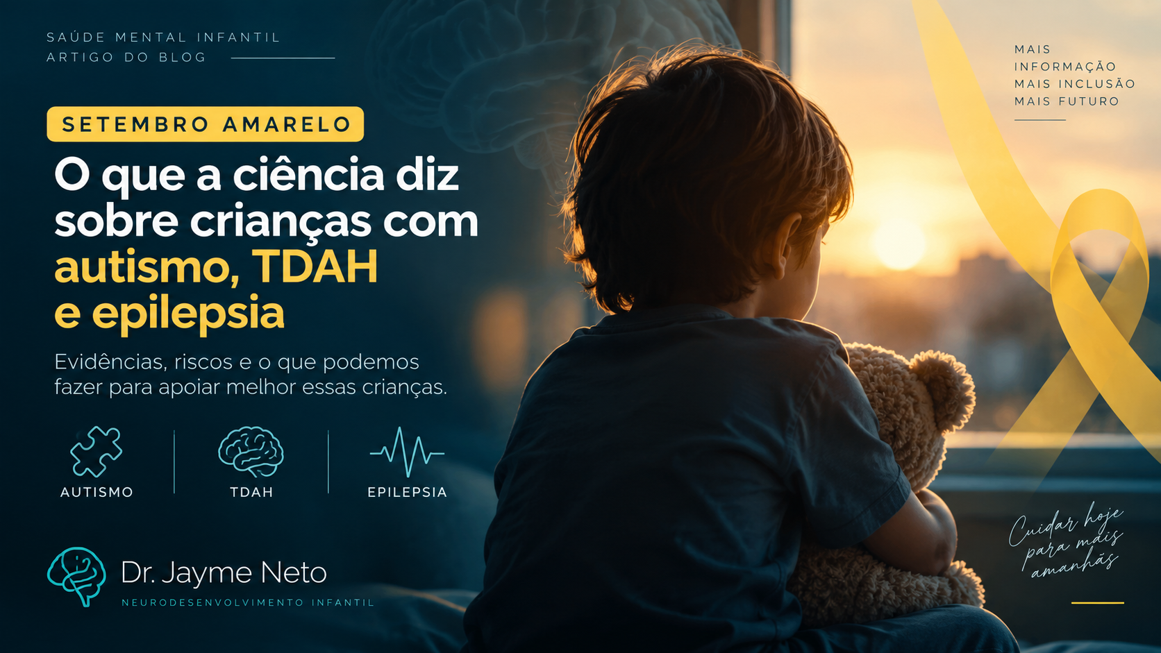 Setembro Amarelo: o que a ciência diz sobre crianças com autismo, TDAH e epilepsia
